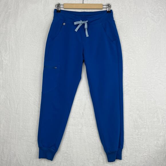 Figs Scrub Set Royal Blue Zamora Jogger Pants XSP Catarina One-Pocket Top XS - Picture 4 of 16